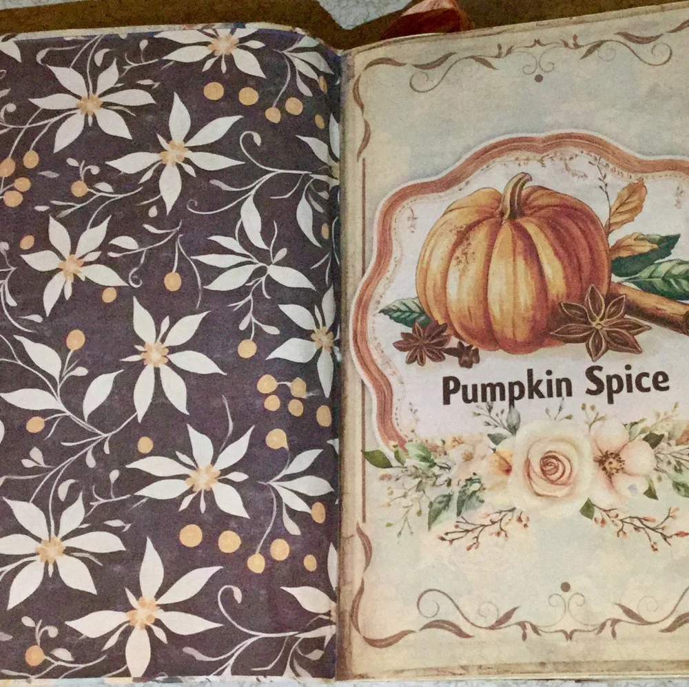 🥮 Charming Grateful Pumpkin 🕋 Spice Vintage Journal ☕